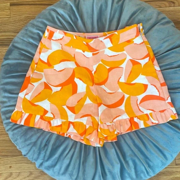 NWT Kate spade Peaches Ruffle Shorts